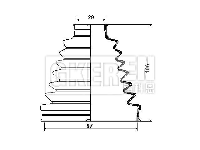 球笼防尘罩 CV Boot:163 350 02 37