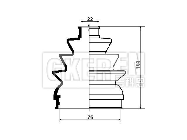 球笼防尘罩 CV Boot:6U0 498 203 A