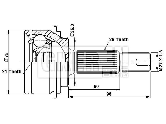 球笼修理包 CV Joint Kit:43420-0D390