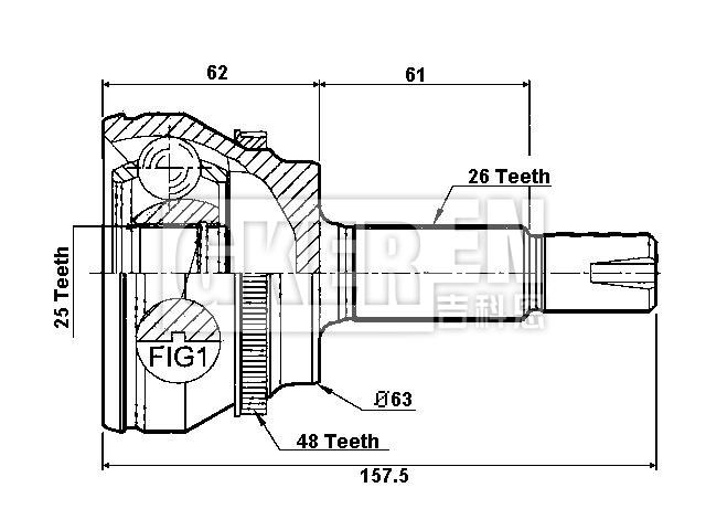 球笼修理包 CV Joint Kit:43460-09K90