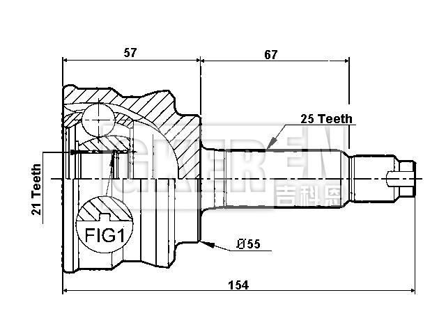 球笼修理包 CV Joint Kit:3815A008