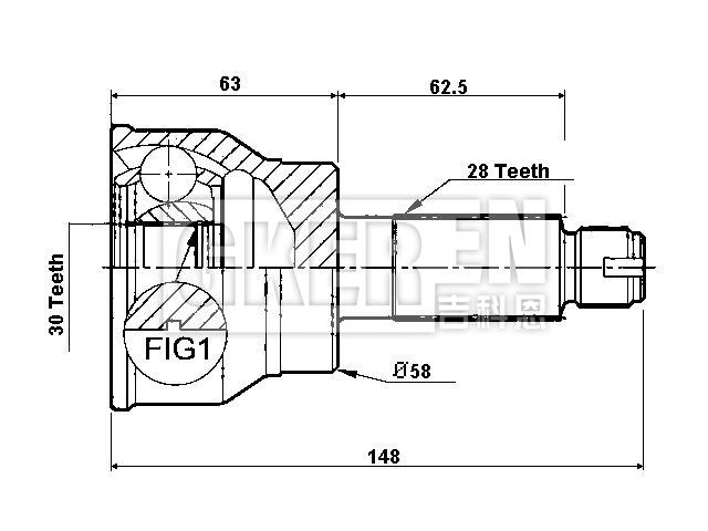 球笼修理包 CV Joint Kit:44101-80JE1