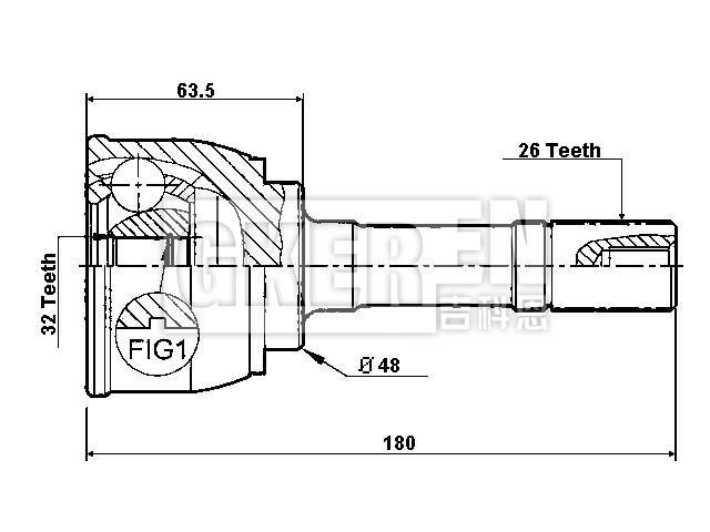 球笼修理包 CV Joint Kit:44102-54J00
