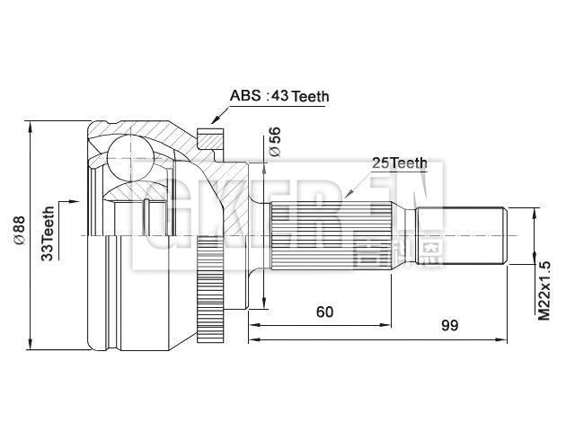 球笼修理包 CV Joint Kit:3061 0835