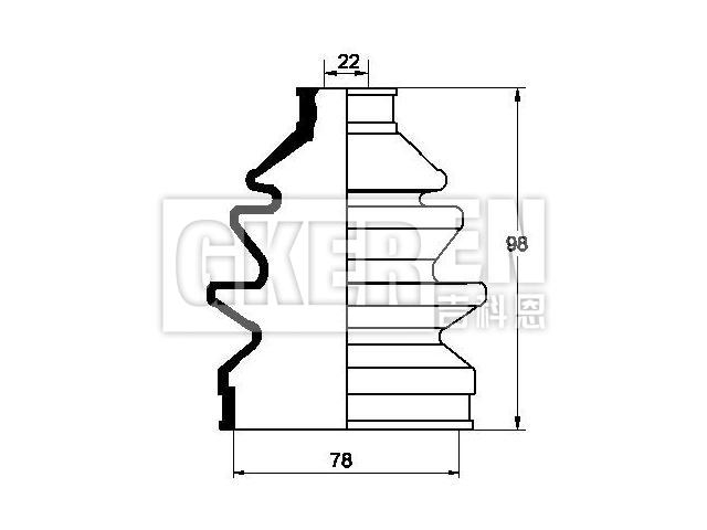 球笼防尘罩 CV Boot:0K2A2-22-530