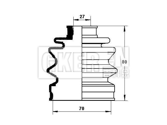 球笼防尘罩 CV Boot:KK168-22-530