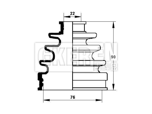 球笼防尘罩 CV Boot:J2862001