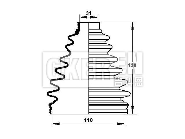 球笼防尘罩 CV Boot:04438-60020