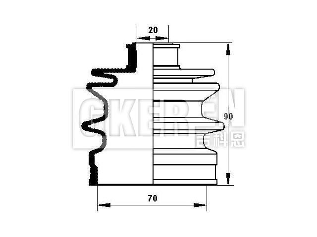 球笼防尘罩 CV Boot:F023-22-630