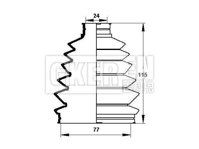 球笼防尘罩 CV Boot:GD15-22-530