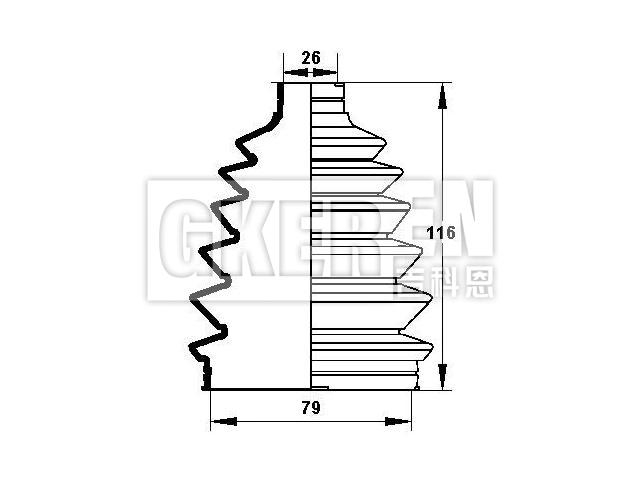 球笼防尘罩 CV Boot:GD36-22-530