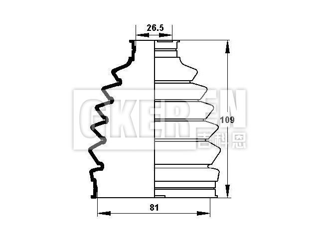 球笼防尘罩 CV Boot:GD38-22-530