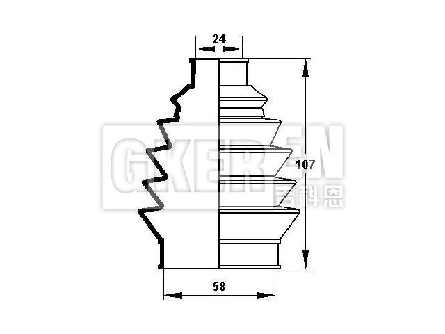 球笼防尘罩 CV Boot:1E03-22-530A
