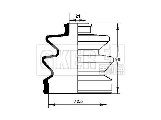 球笼防尘罩 CV Boot:44333-634-013