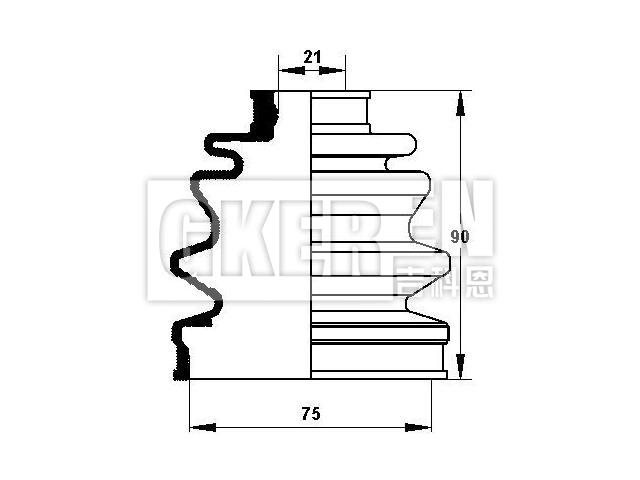 球笼防尘罩 CV Boot:MB297338