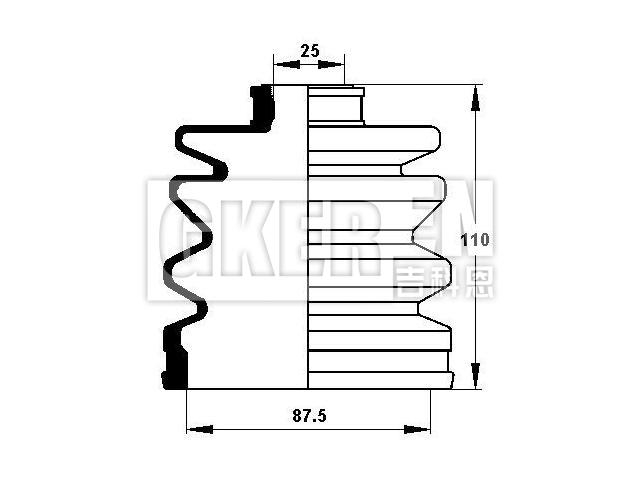 球笼防尘罩 CV Boot:MB160657