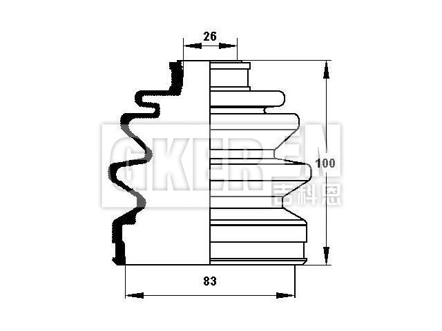 球笼防尘罩 CV Boot:MB896069