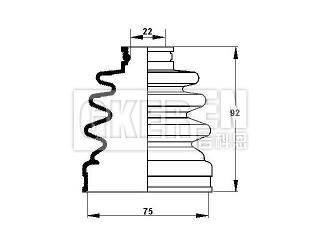 球笼防尘罩 CV Boot:0K2A5-22-540