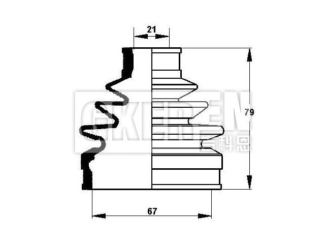 球笼防尘罩 CV Boot:KK150-22-540
