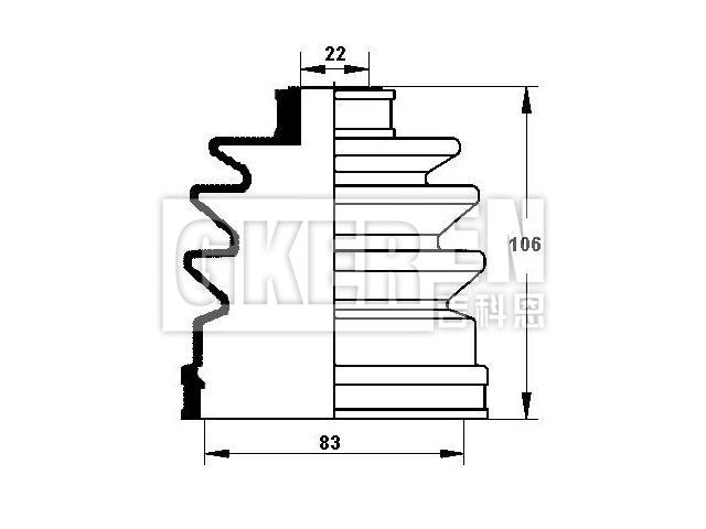 球笼防尘罩 CV Boot:39741-01E28