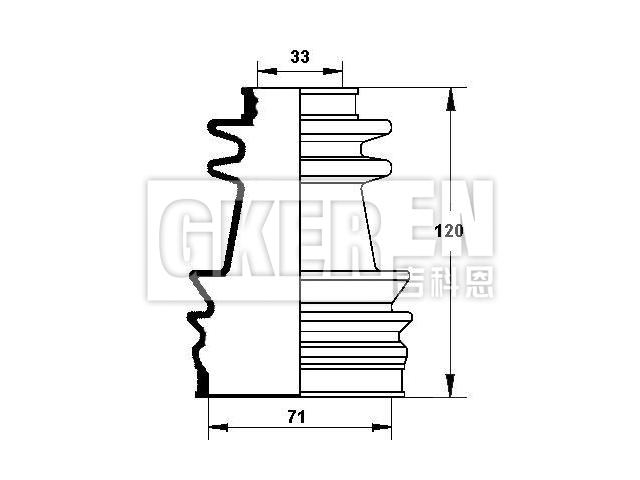 球笼防尘罩 CV Boot:J2881004
