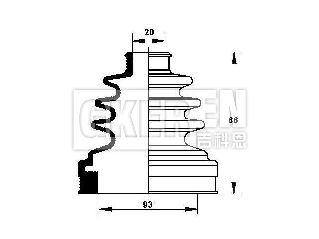 球笼防尘罩 CV Boot:J2881030