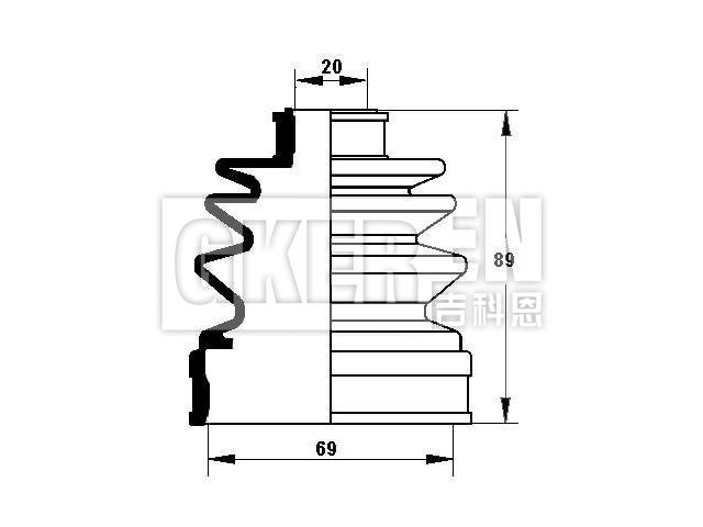 球笼防尘罩 CV Boot:F006-22-540B