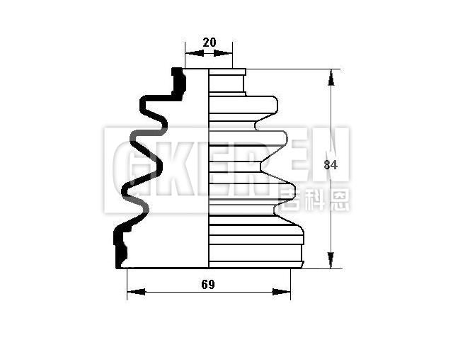 球笼防尘罩 CV Boot:44017-S04-020