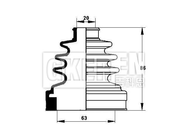 球笼防尘罩 CV Boot:J2885016