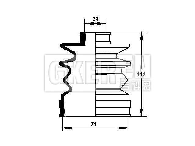 球笼防尘罩 CV Boot:72322-2043