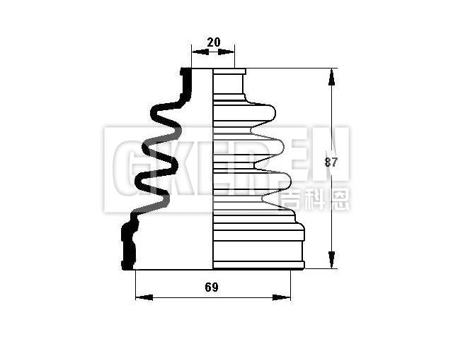 球笼防尘罩 CV Boot:44119-60G40-000
