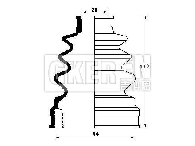 球笼防尘罩 CV Boot:MA10-22-540