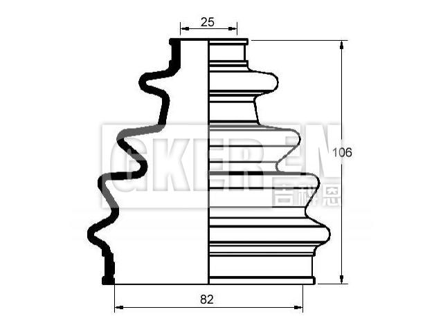 球笼防尘罩 CV Boot:F23Z-3A331E
