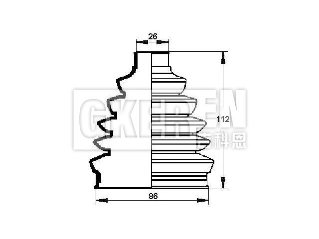 球笼防尘罩 CV Boot:8D0 498 203 A