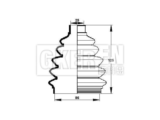 球笼防尘罩 CV Boot:1H0498203A