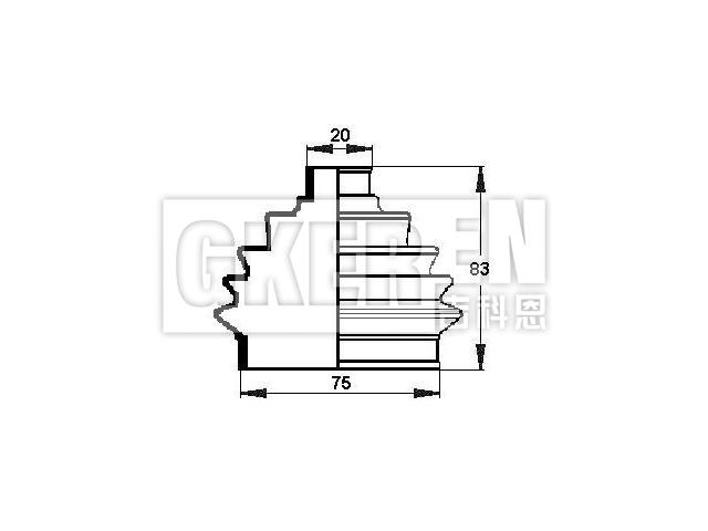 球笼防尘罩 CV Boot:893 498 201B