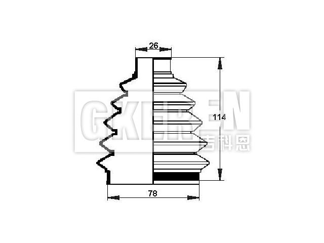 球笼防尘罩 CV Boot:1J0 498 203