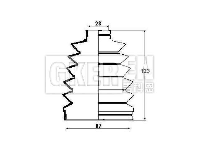 球笼防尘罩 CV Boot:163 330 03 85