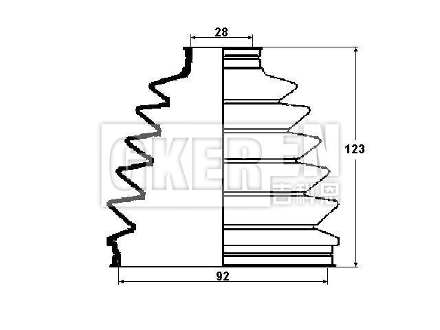 球笼防尘罩 CV Boot:163 330 02 85
