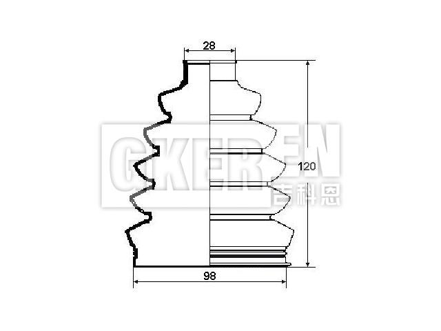 球笼防尘罩 CV Boot:7H0 498 203
