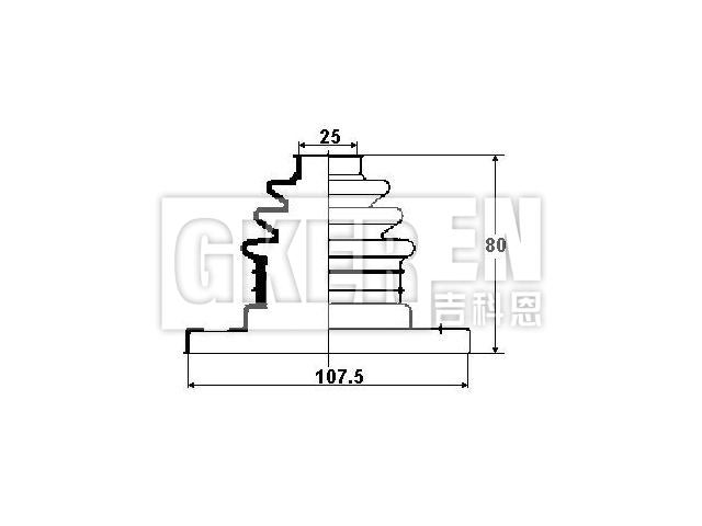 球笼防尘罩 CV Boot:33 21 1 229 209