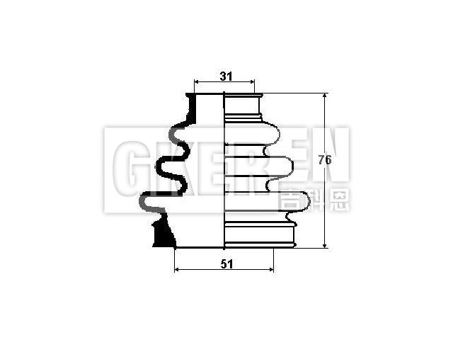 球笼防尘罩 CV Boot:33 21 1 229 594