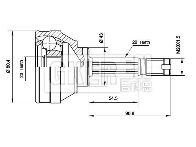 球笼修理包 CV Joint Kit:4247399