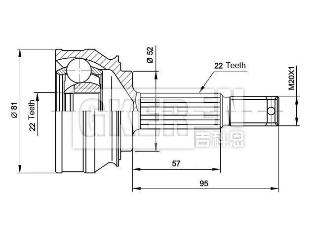 球笼修理包 CV Joint Kit:374066