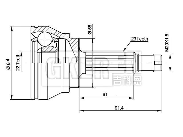 球笼修理包 CV Joint Kit:6099110