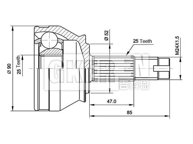 球笼修理包 CV Joint Kit:7750301