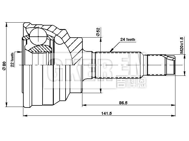 球笼修理包 CV Joint Kit:F001-25-400A