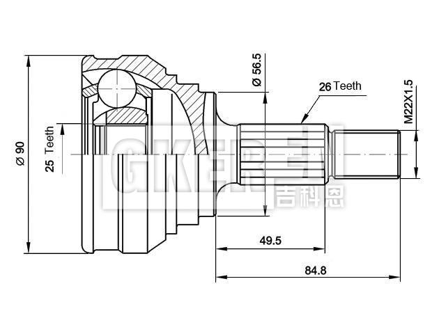 球笼修理包 CV Joint Kit:431 407 311A