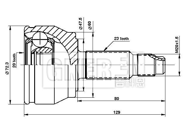 球笼修理包 CV Joint Kit:6168422