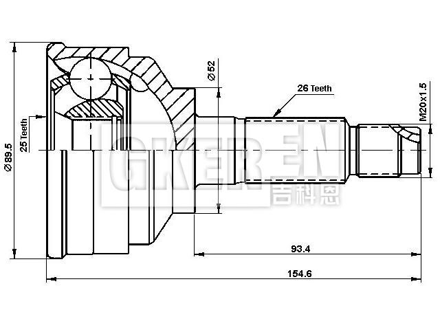 球笼修理包 CV Joint Kit:G012-22-510